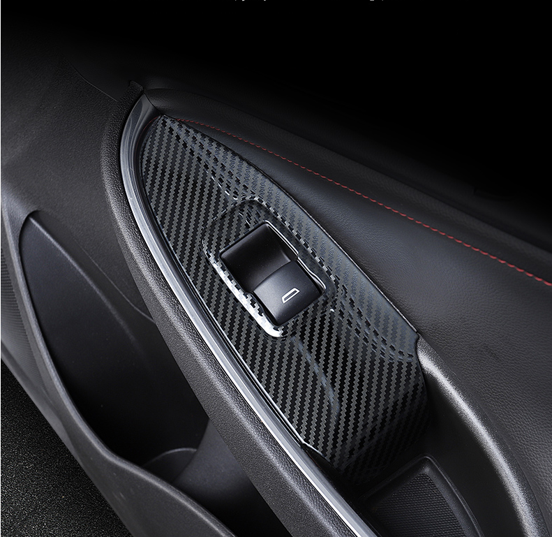 For Chevrolet Malibu 2016-2022 Window Switch Panel Cover Set Carbon Fiber Look - Image 3