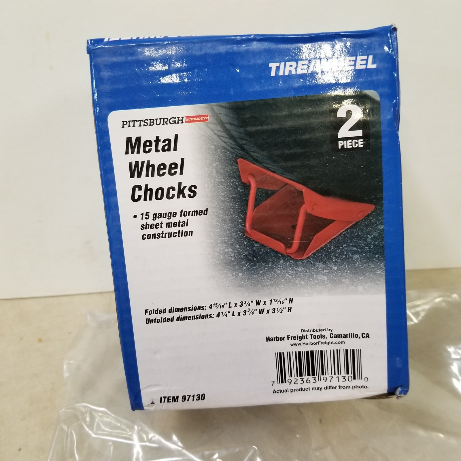 Pittsburgh Metal Wheel Chocks 2 Piece Tire/Wheel 07130 - Image 3