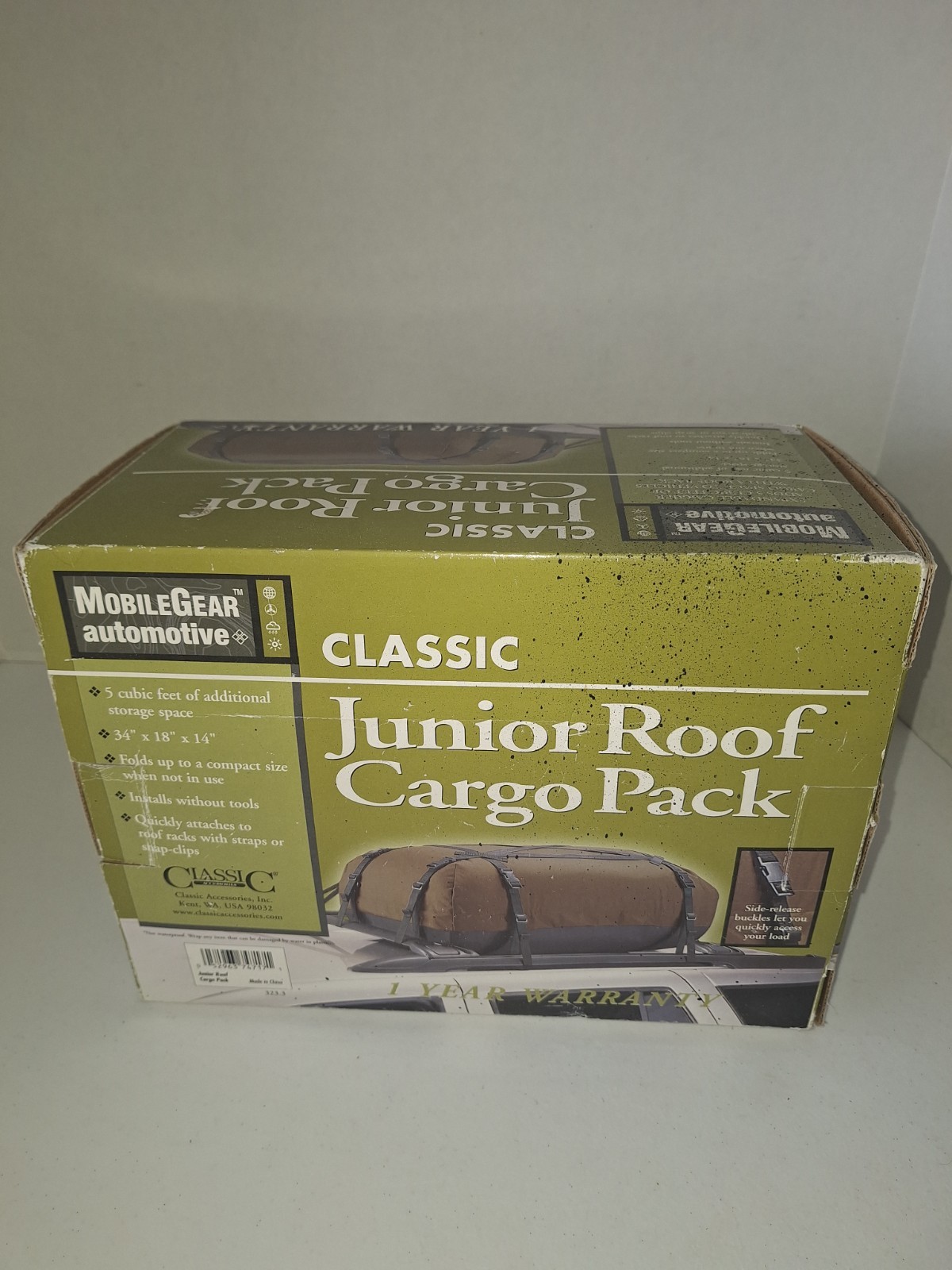 MobilGear Automotive Classic Junior Roof Cargo Pack Weatherproof 34" x 18" x 14" - Image 2