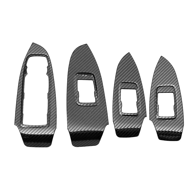 For Chevrolet Malibu 2016-2022 Window Switch Panel Cover Set Carbon Fiber Look - Image 5