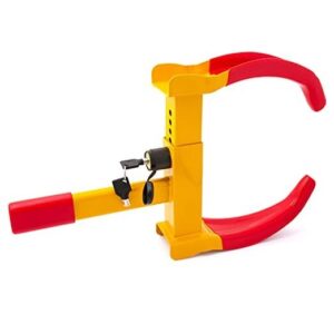 Tire Clamp Wheel Lock- Metal Boot Stabilizer Anti Theft- Wheel Chock Lock Car