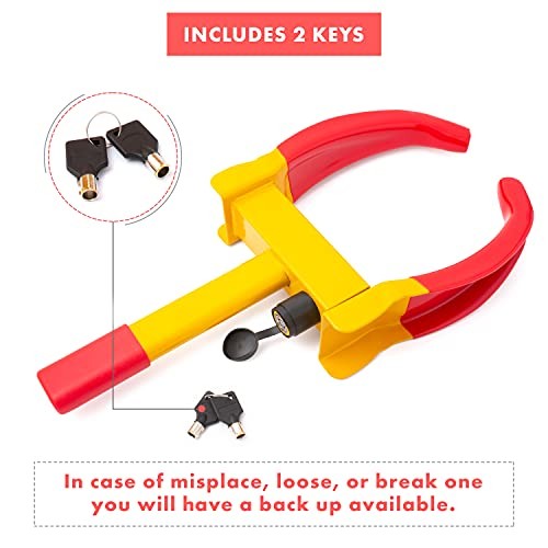 Tire Clamp Wheel Lock- Metal Boot Stabilizer Anti Theft- Wheel Chock Lock Car - Image 4