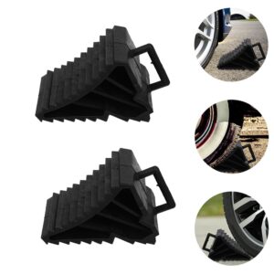 2 Pcs Automotive Wheel Chocks Stopper for Car Accessories Anti-Slip Pad