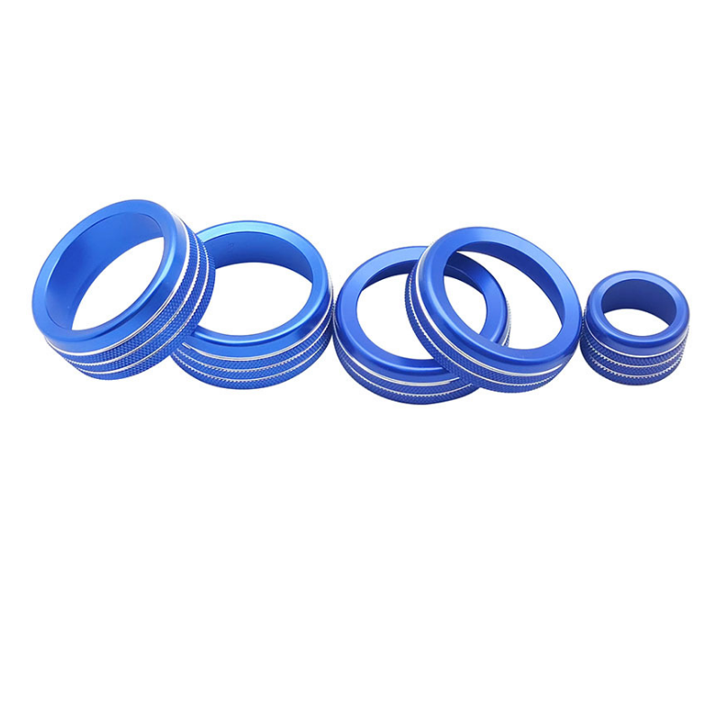 Dashboard Console Adjust Knob Cover Blue Trim 5pcs For Chevy Silverado 2022-2026 - Image 5