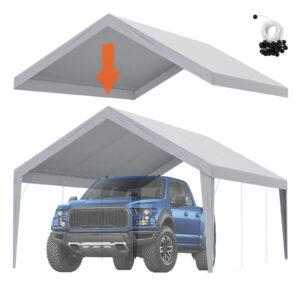 Carport Replacement Canopy Cover 13 x 20 ft, Garage Top Tent Shelter Tarp Heavy-