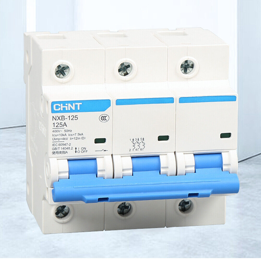 4Pc NXB-125 CHINT Circuit Breaker 3Pole AC400V Miniature Circuit Breaker 4 Value