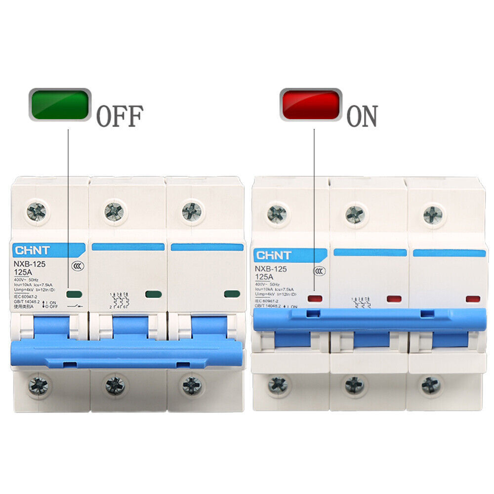 4Pc NXB-125 CHINT Circuit Breaker 3Pole AC400V Miniature Circuit Breaker 4 Value - Image 2