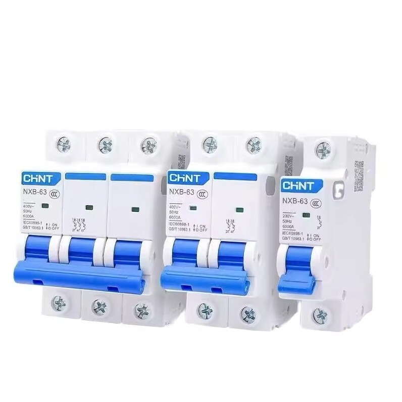 4Pcs NXB-63 CHINT Circuit Breaker 3Pole AC400V Miniature Circuit Breaker 9 Value