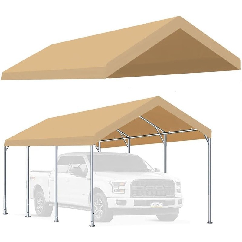 Heavy Duty Carport Canopy Replacement Cover Waterproof UV Protection 10x20 ft US - Image 2