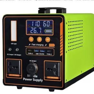 Central Eléctrica Portátil, 1216Wh 1200W, Batería LiFePO4 Grado Automotriz,...-