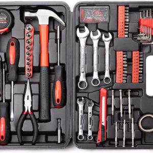 CARTMAN 148 Piece Automotive and Household Tool Set Red