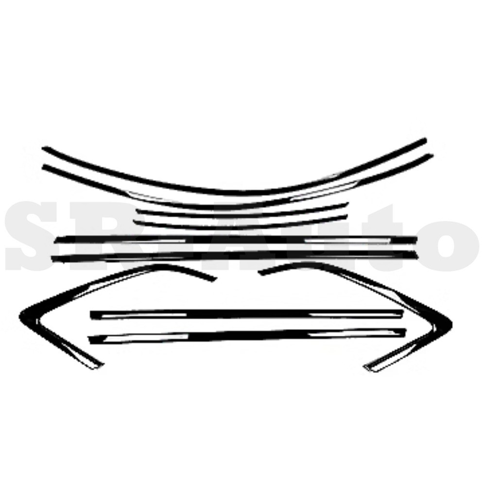 For 2019-2021 AUDI Q3 Black Steel Car Window frame Strip Cover Trim 10x - Image 2