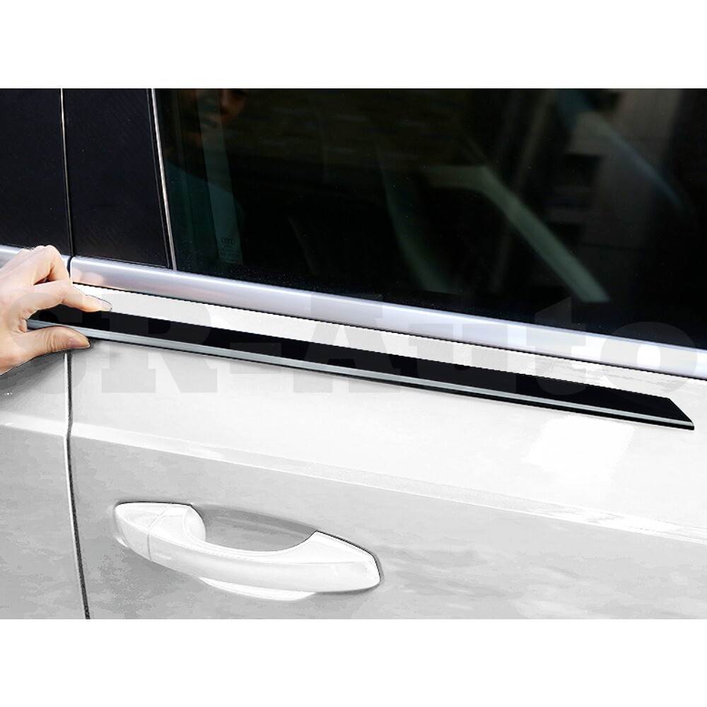 For 2019-2021 AUDI Q3 Black Steel Car Window frame Strip Cover Trim 10x - Image 5