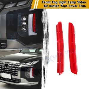 Red Head Fog Light Side Decoration Trim For Hyundai Palisade 23-2025 Accessories