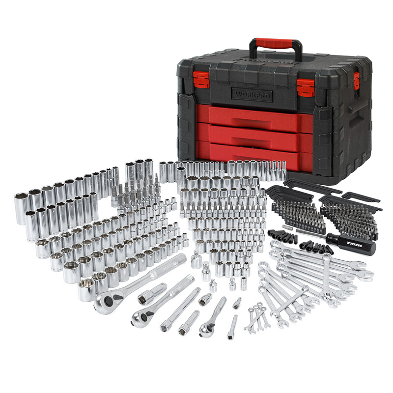 WORKPRO 450PC Mechanics Tool Set Automotive Tool Kit 3Drawer Heavy Duty Case Box - Image 2