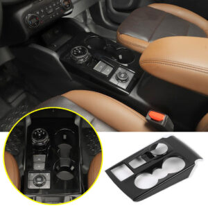 For 2021-2023 Ford Bronco Sport Black Interior Gear Shift Box Panel Cover Trim