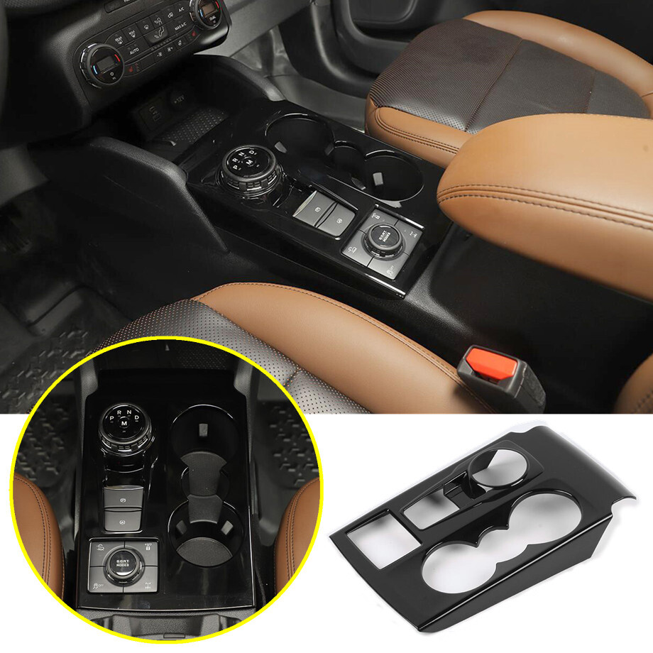 For 2021-2023 Ford Bronco Sport Black Interior Gear Shift Box Panel Cover Trim