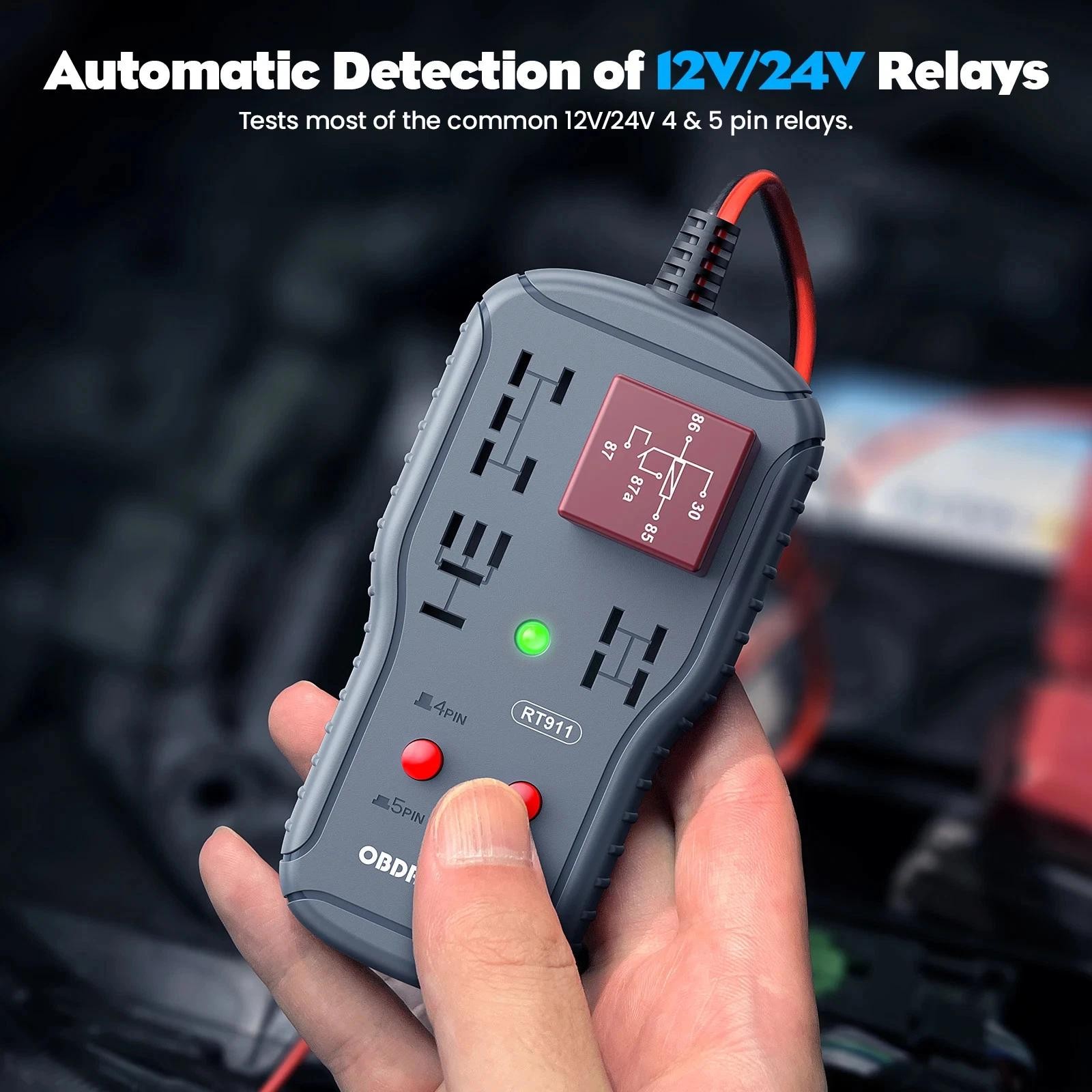 New 12v/24v Automotive Relay Tester 4pin 5pin Super Relay Tester Diagnostic Tool - Image 3
