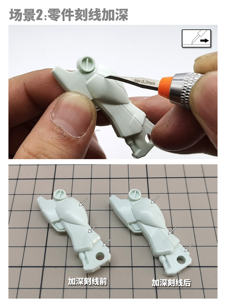 Military Model Resin MG Tool Carved Scribe Line Cut Precision Chisel 0.2~3.0mm - Image 5