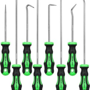 8-Piece Mini Hook and Pick Set, 4PCS 8.6'' & 4PCS 5.7'' Precision Automotive Pic