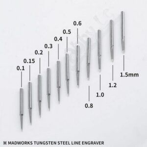 MADWORKS Tungsten Steel Chisel 0.1/0.15/0.2/0.3/0.4/0.5/0.6/0.8/1/1.2/1.5mm
