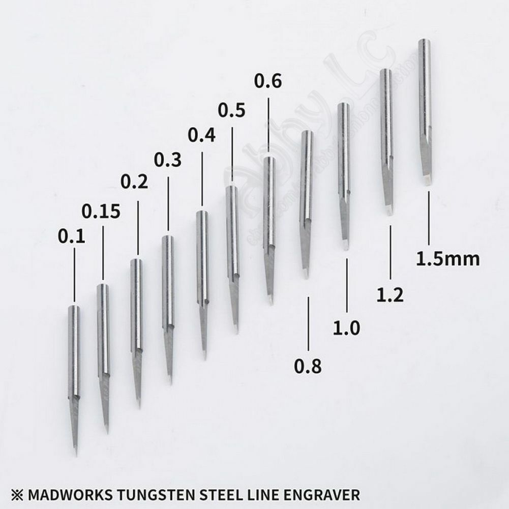 MADWORKS Tungsten Steel Chisel 0.1/0.15/0.2/0.3/0.4/0.5/0.6/0.8/1/1.2/1.5mm
