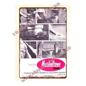 garage art 1976 Marshalltown Trowels tools mechanic automotive metal tin sign