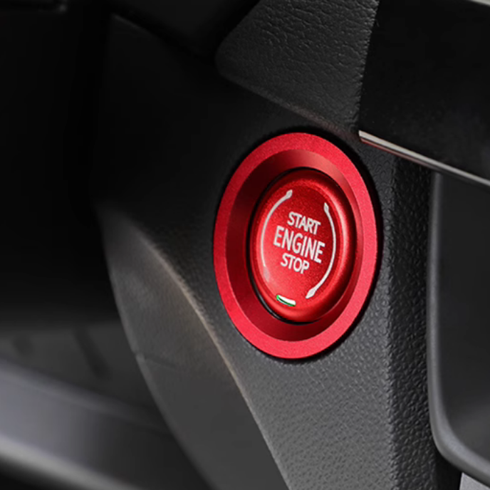 For Chevrolet Blazer 2019-2025 Red Aluminum Engine Switch Button Covers - Image 2