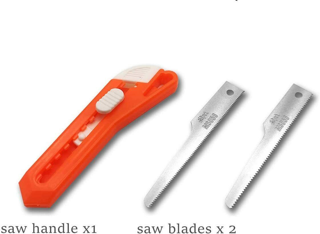 Model Craft Tools Mini Hand Saw Modelling Knife with 2 Pieces Craft Blades MS056 - Image 2