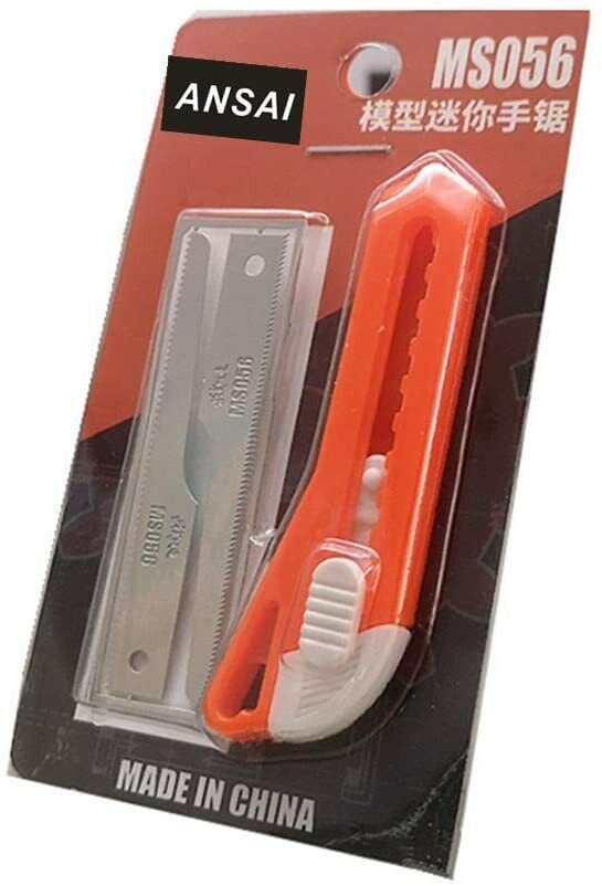 Model Craft Tools Mini Hand Saw Modelling Knife with 2 Pieces Craft Blades MS056 - Image 3