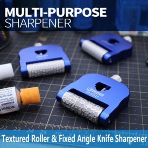 2 in 1 Functional Textured Roller & Angle Knife Sharpener For Miniature Scene