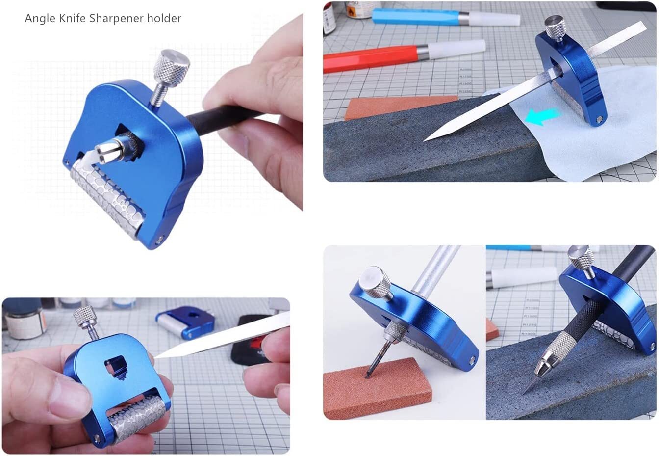2 in 1 Functional Textured Roller & Angle Knife Sharpener For Miniature Scene - Image 4
