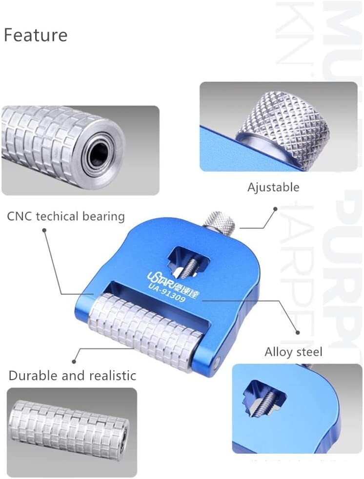 2 in 1 Functional Textured Roller & Angle Knife Sharpener For Miniature Scene - Image 5