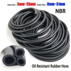 NBR Oil Resistant Rubber Hose Black Flexible Tube Automotive Oil Hose Water Hose