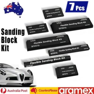 Hand Sanding Block Kit 7 pcs EVA Foam Wet or Dry Polishing for Automotive & Wood