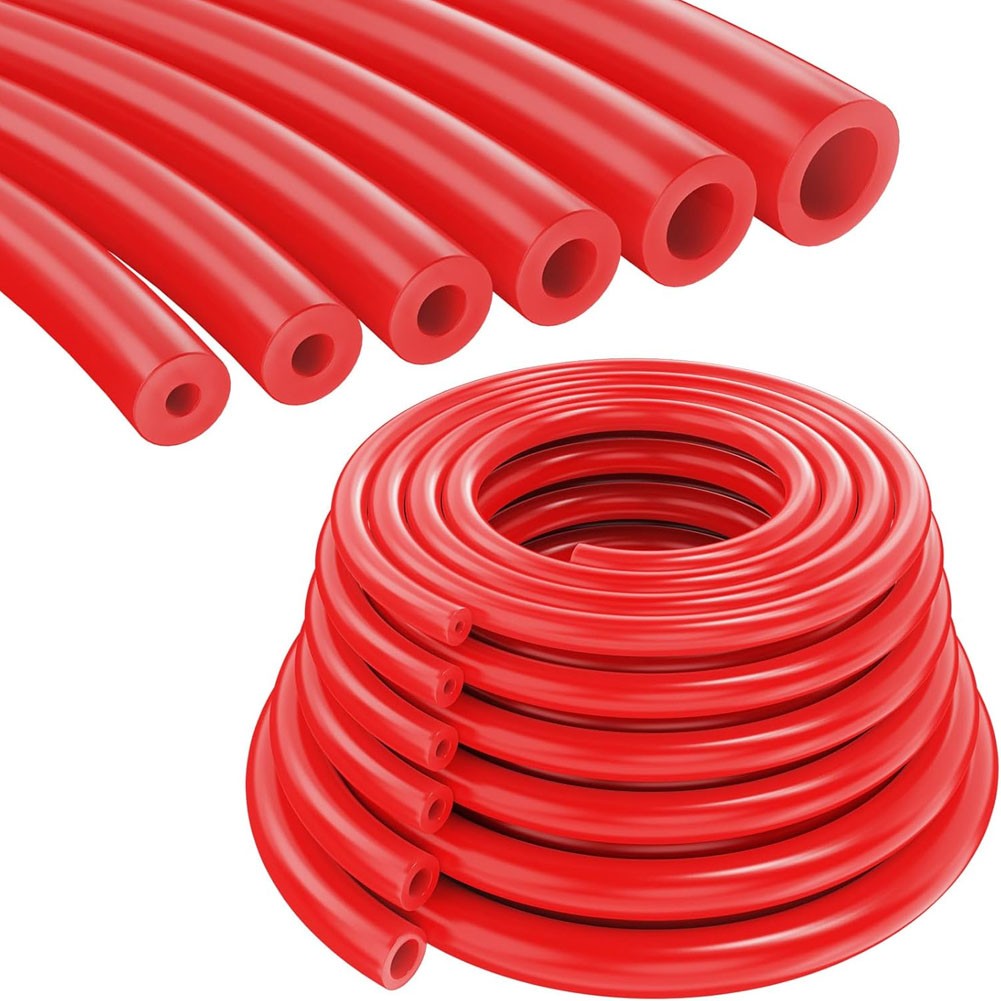 Vacuum Hose Automotive Kit 6PCS 5FT, 1/8" 5/32" 3/16" 1/4" 5/16" 3/8" Red Tubing - Image 2