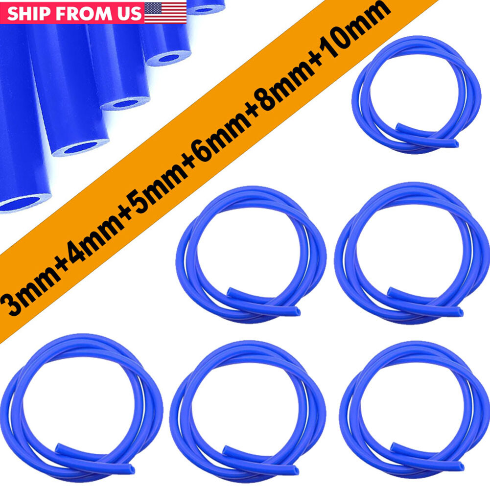 6PCS 5ft Silicone Vacuum Hose Automotive High Performance Car Vacuum Lines Kit