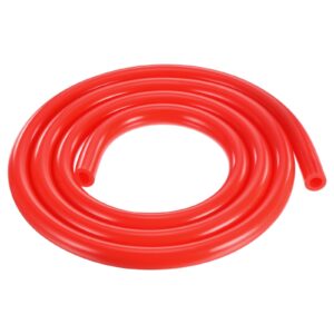 Silicone Tubing Hose Line,5Ft 1/4"(6mm) Automotive Hose,3mm Wall Thickness,Red