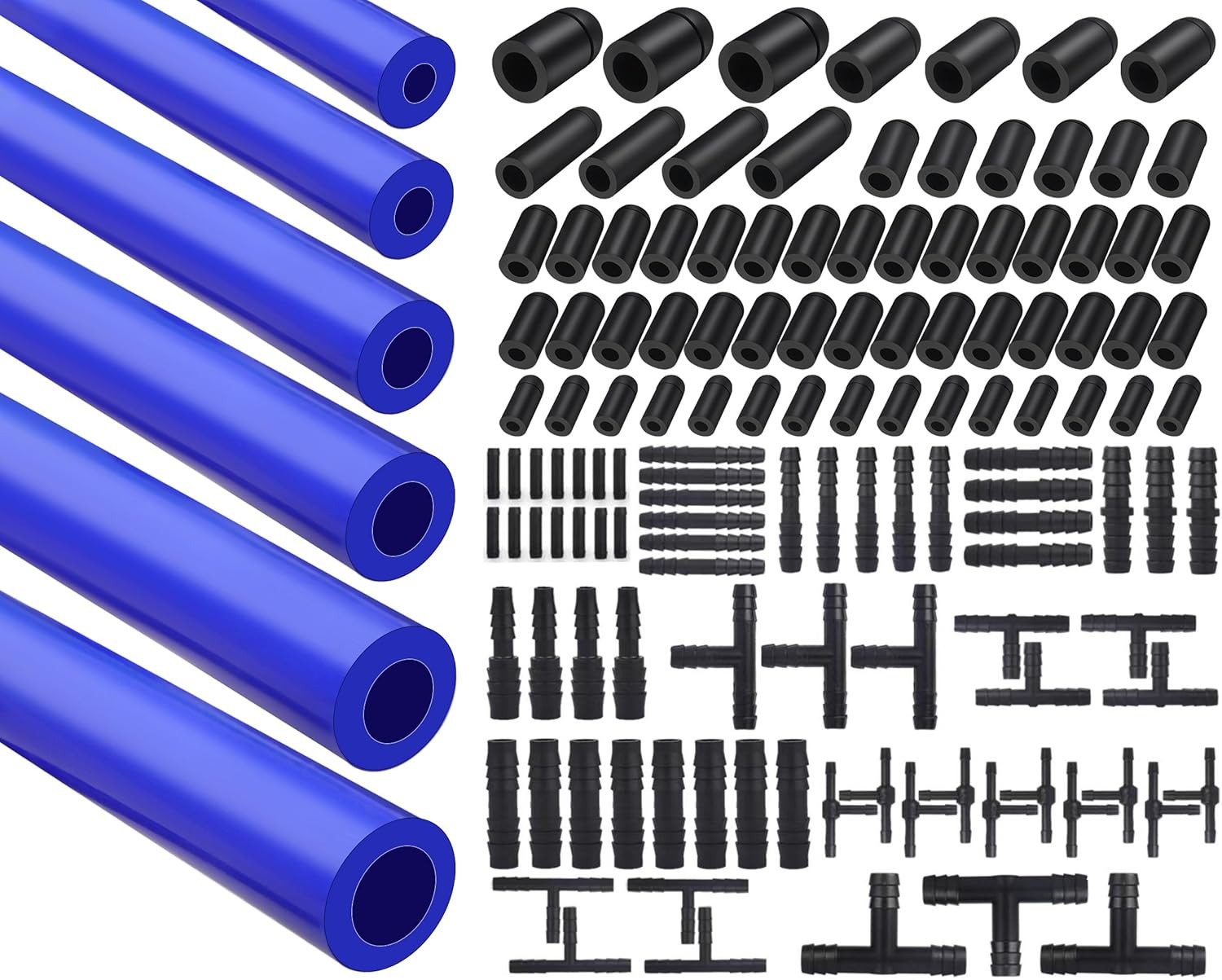 1/8" 5/32" 3/16" 1/4" 5/16" 3/8" Automotive Silicone Vacuum Tubing Hose line Kit