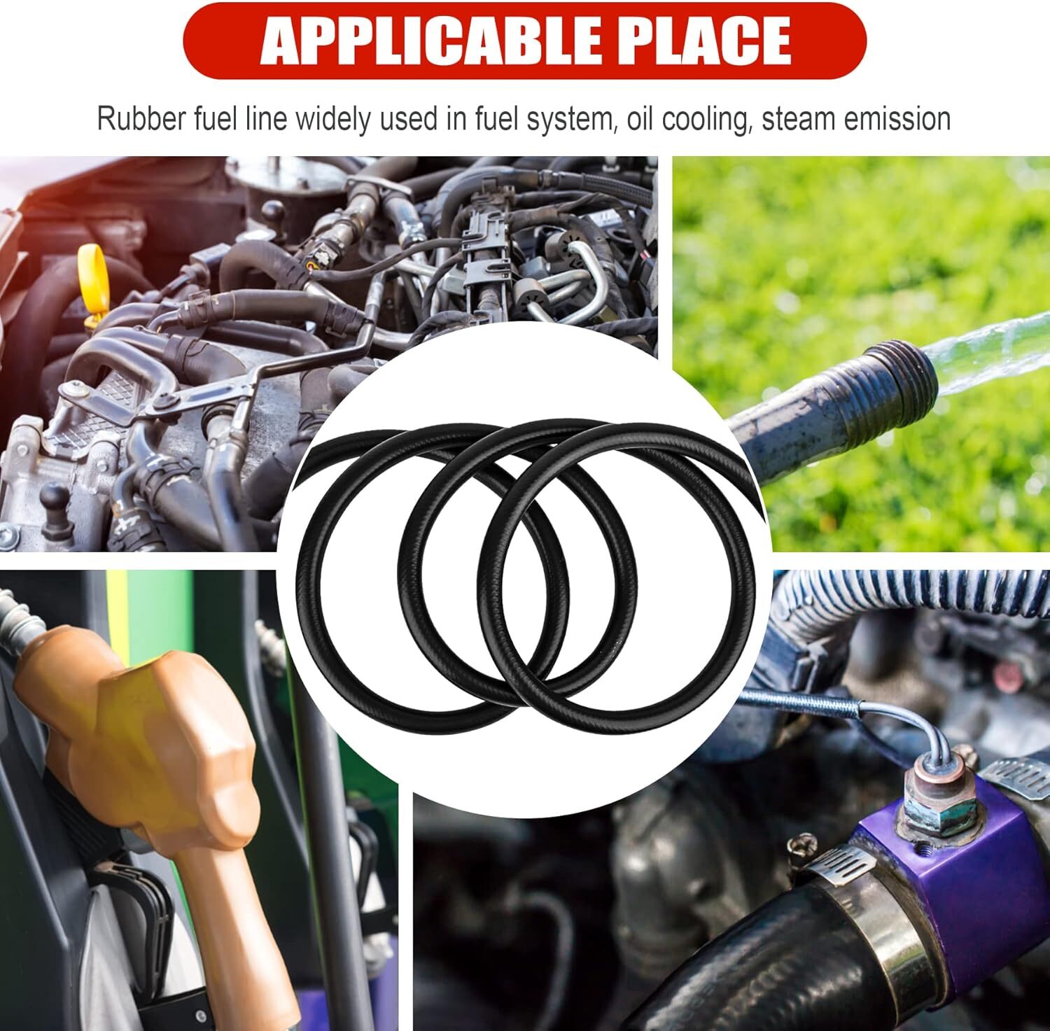 1/4 Inch ID Fuel Line Hose 25FT NBR Rubber for Automotive Fuel Systems - Image 4