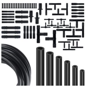 Multipurpose Vacuum Line Kit,6PCS 5Ft Vacuum Hose Automotive+64PCS Vacuum Line