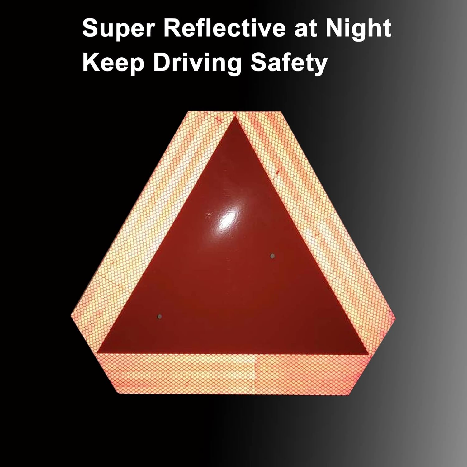Reflective Slow Moving Vehicle Safety Triangle Sign for Golf Carts and Tractors - Image 4