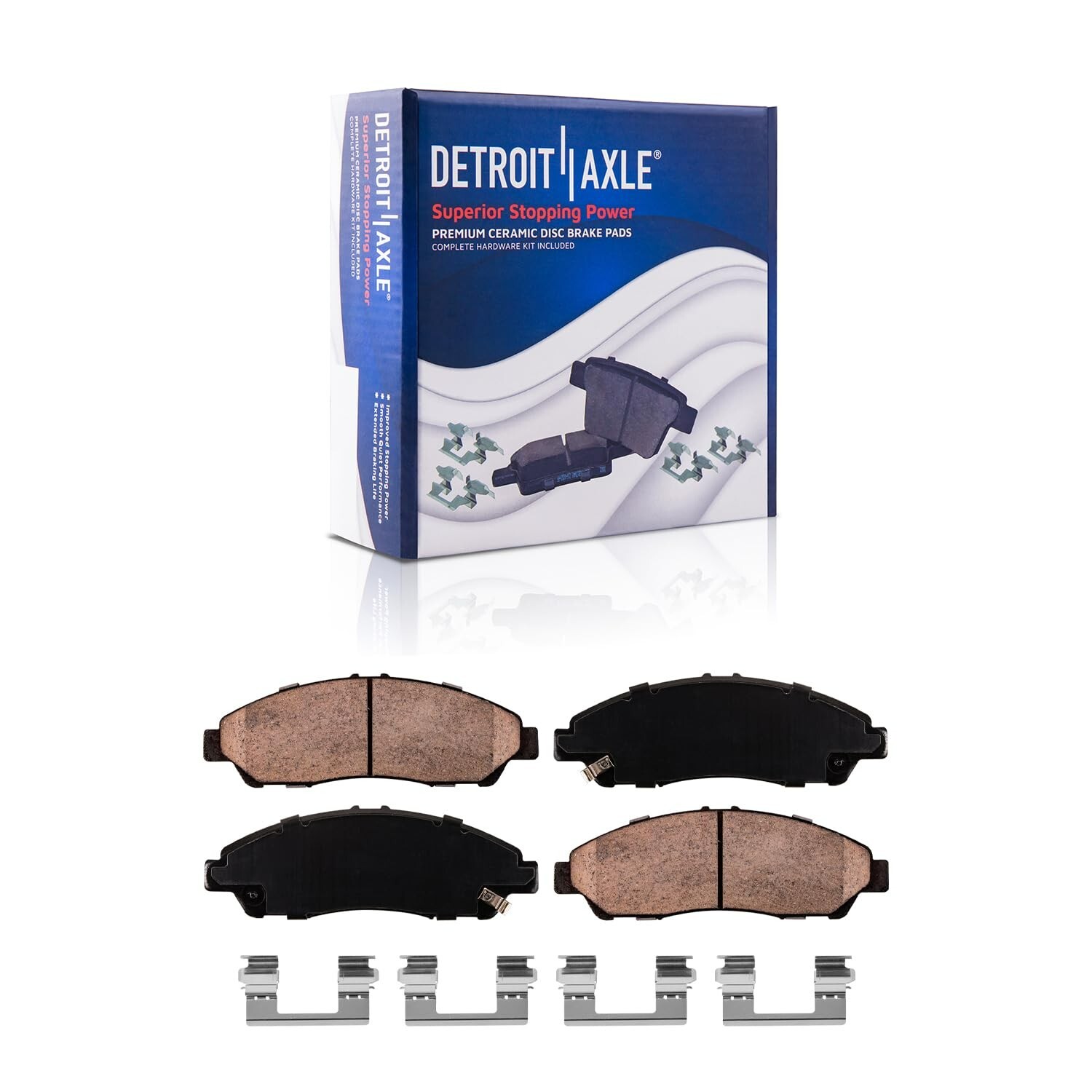 Front and Rear Ceramic Brake Pads w/ Hardware for Honda Pilot Acura MDX ZDX - Image 4