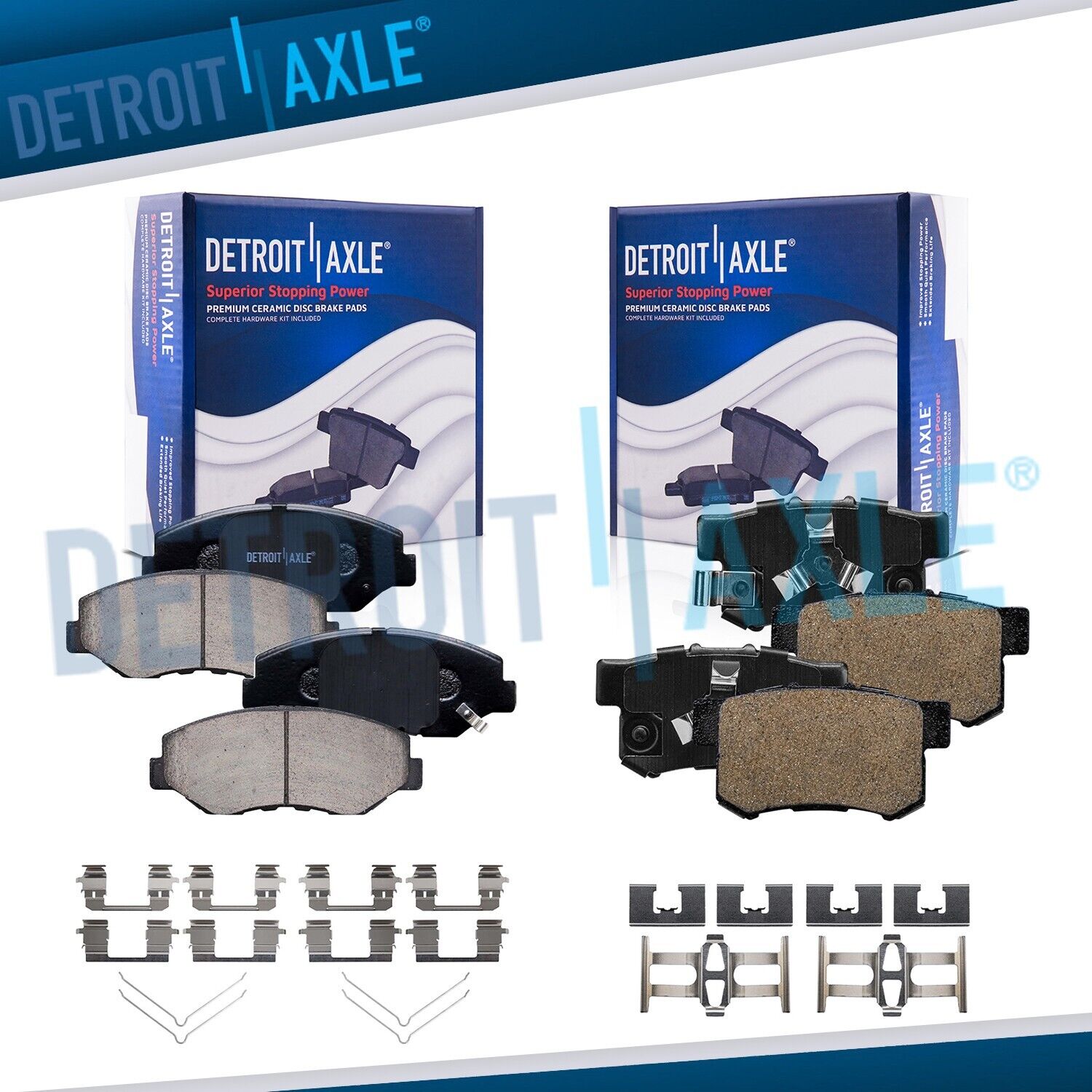 Front & Rear Ceramic Brake Pads for 2005 2006 2012 - 2016 Honda CR-V