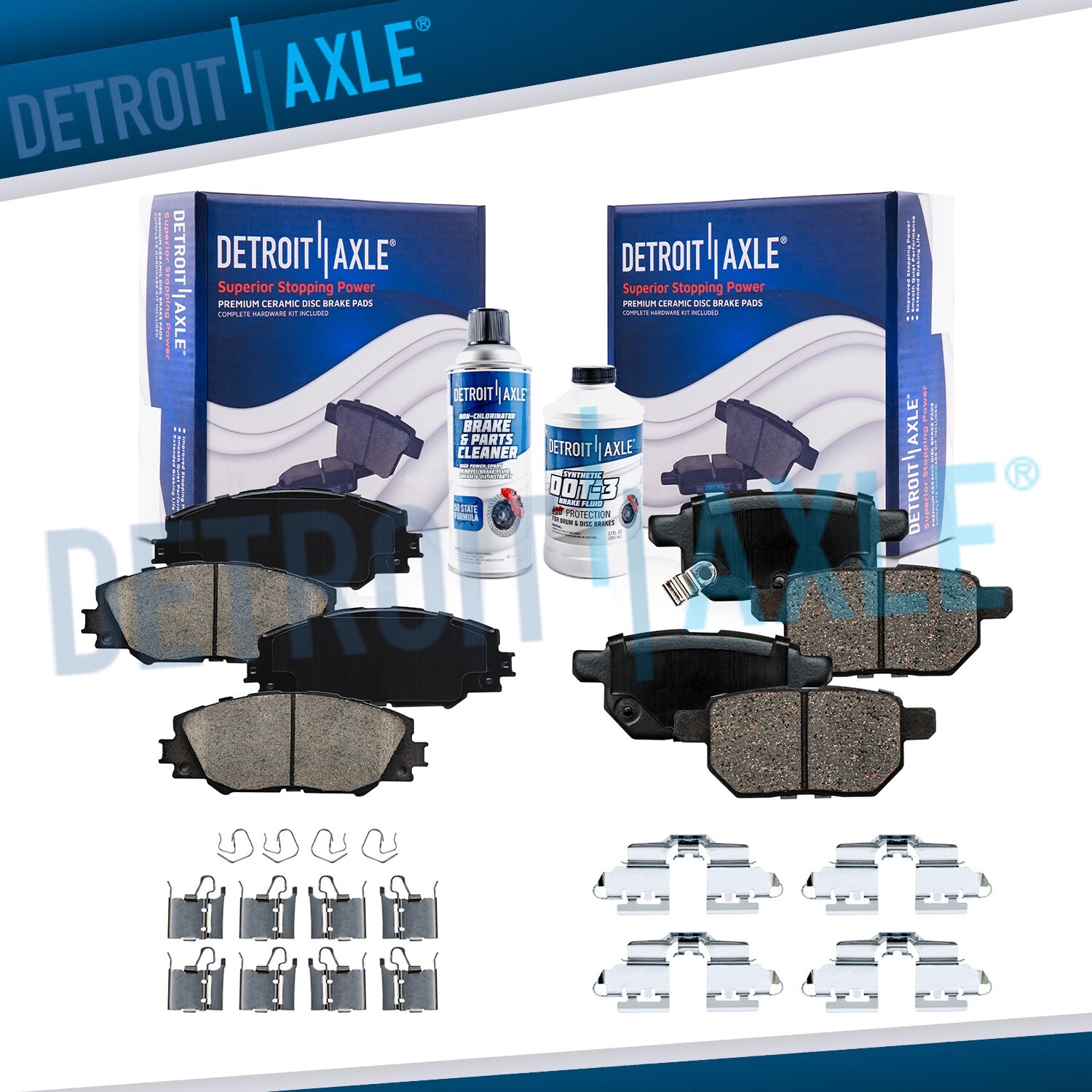 Front and Rear Ceramic Brake Pads Kit for Toyota Matrix Pontiac Vibe Scion tC