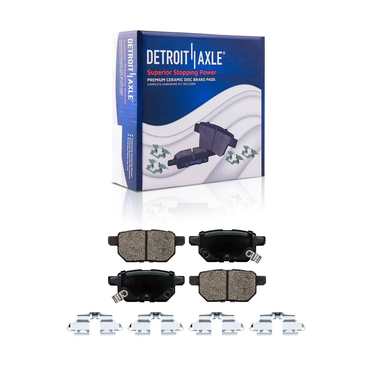 Front and Rear Ceramic Brake Pads Kit for Toyota Matrix Pontiac Vibe Scion tC - Image 4