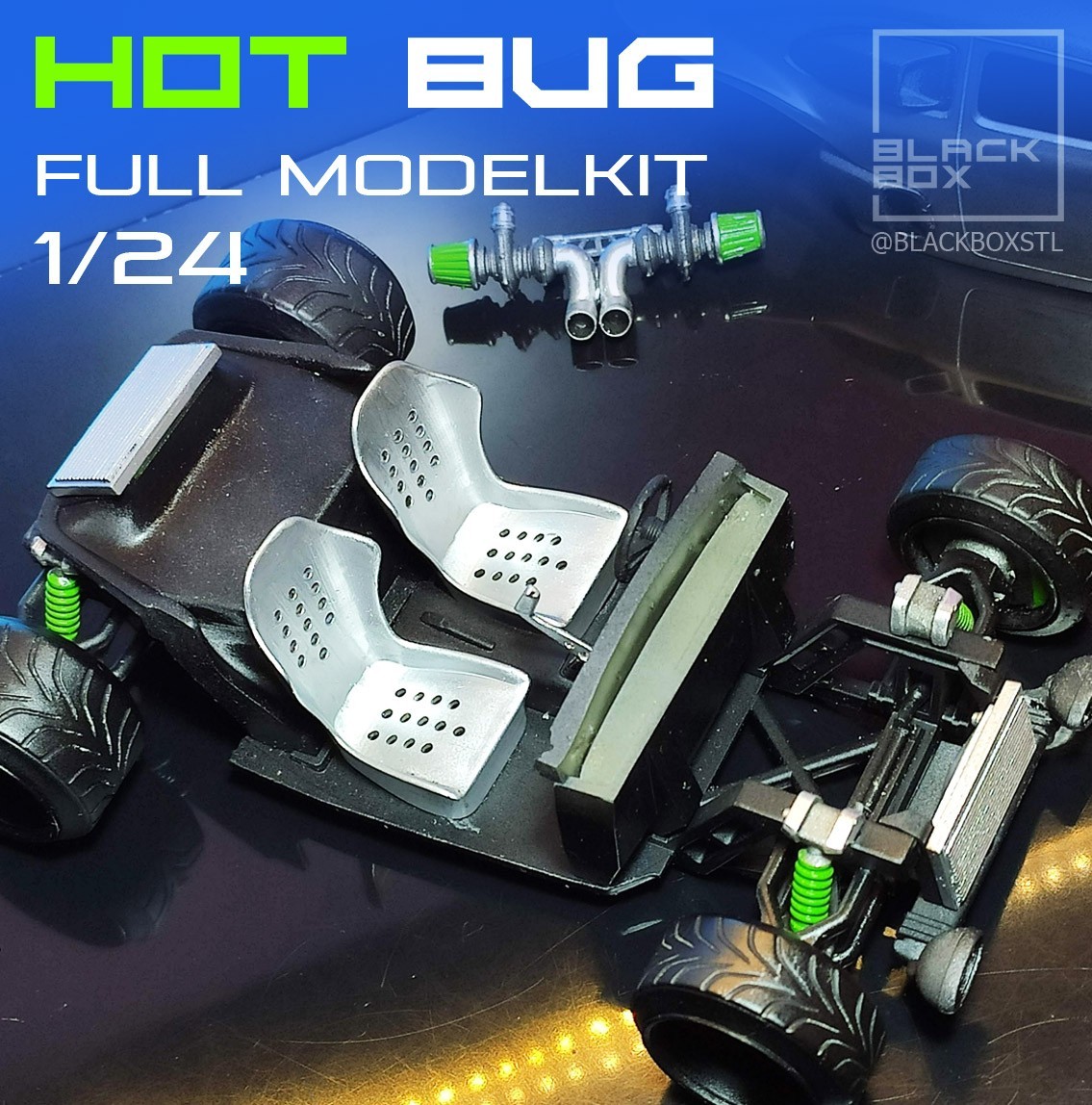 1:25-1:24 Scale VW HotBug Model Kit-Unpainted-Unassembeled - Image 4