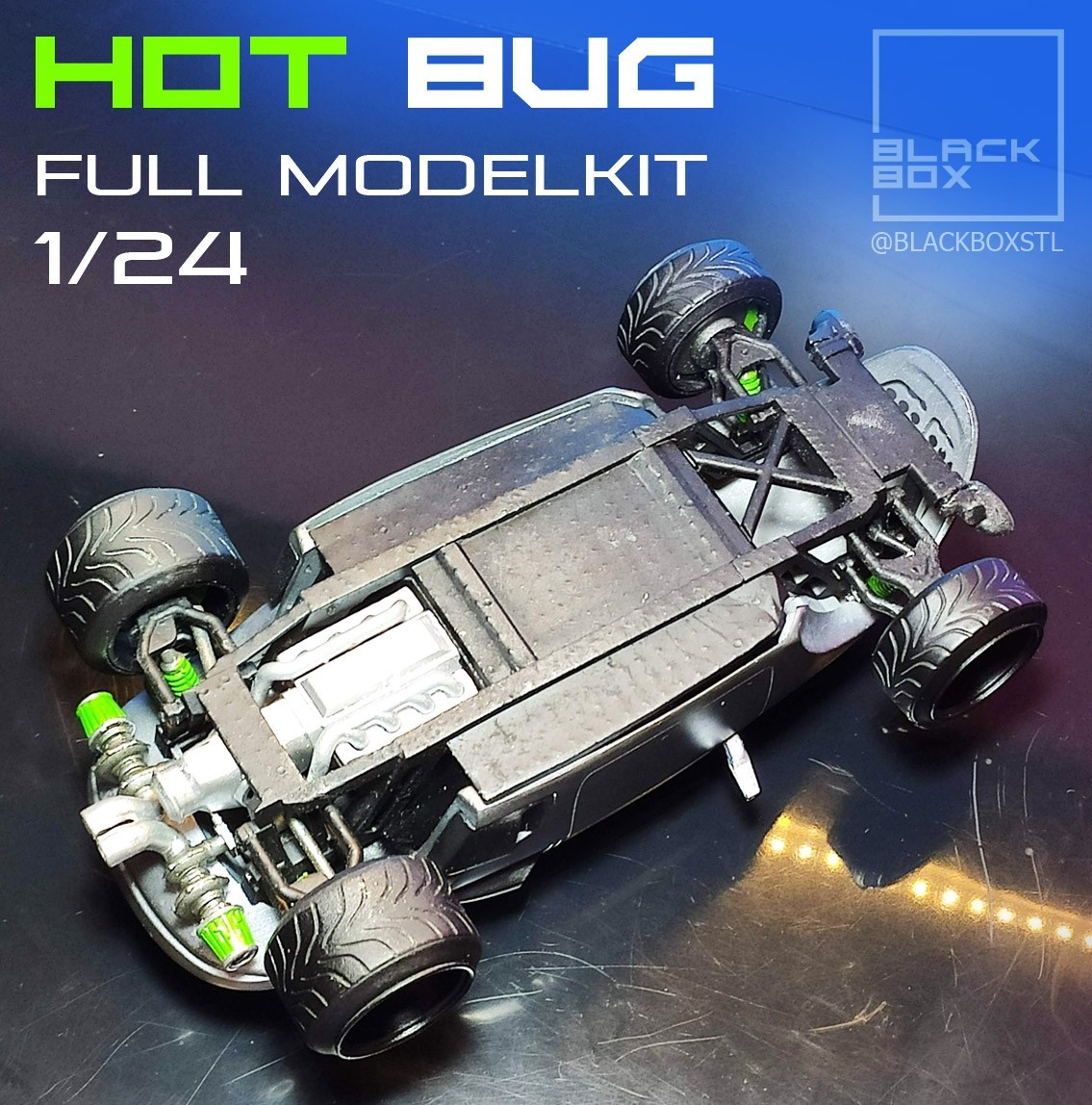 1:25-1:24 Scale VW HotBug Model Kit-Unpainted-Unassembeled - Image 5