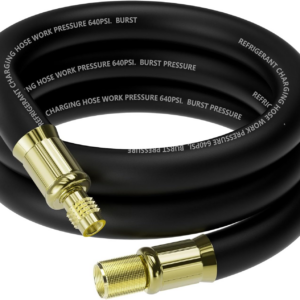 1/2" HVAC Vacuum Hose, 3/8" to 1/4" SAE Fittings High-Flow Refrigerant Hoses, 20