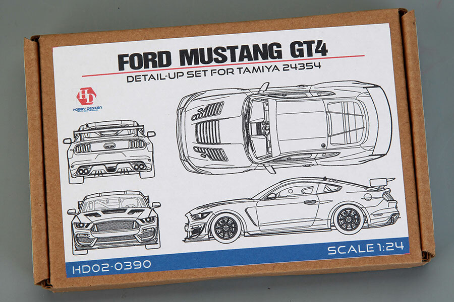 Hobby Design 1/24 Mustang GT4 Detail Set for Tamiya kit #24354